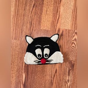 Handmade alpaca wool looney tunes Sylvester the Cat beanie